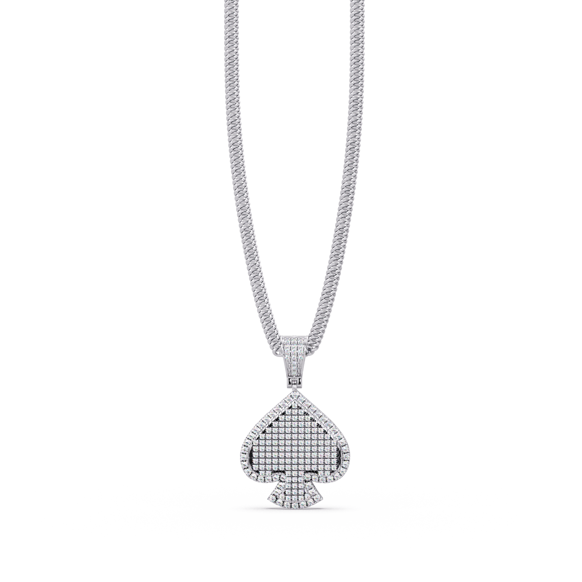 Ace of Spades VVS Moissanite Diamond Luxury Pendant
