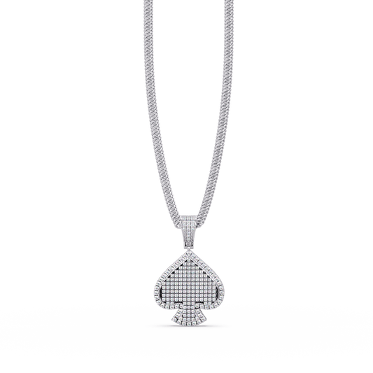 Ace of Spades VVS Moissanite Diamond Luxury Pendant