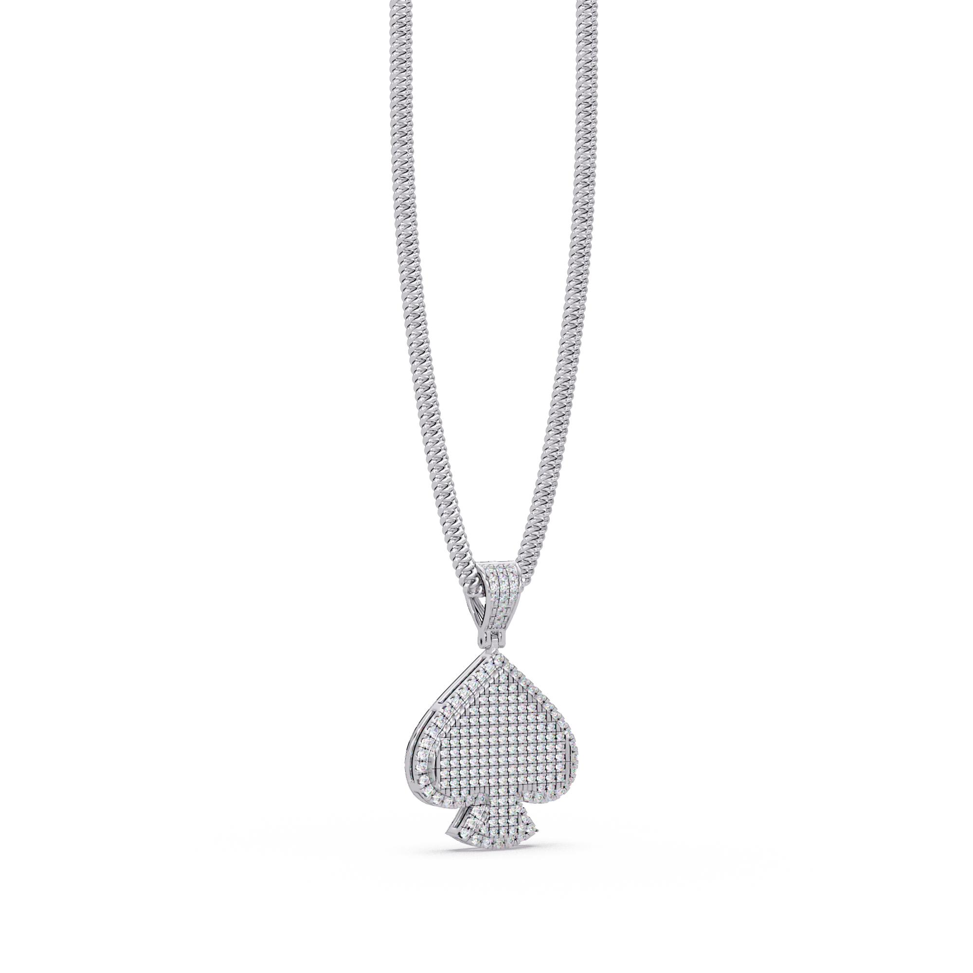 Ace of Spades VVS Moissanite Diamond Luxury Pendant