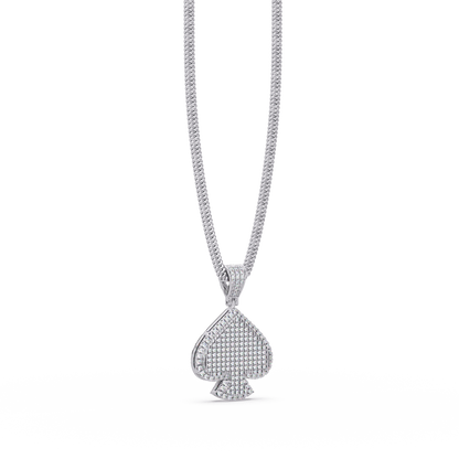 Ace of Spades VVS Moissanite Diamond Luxury Pendant