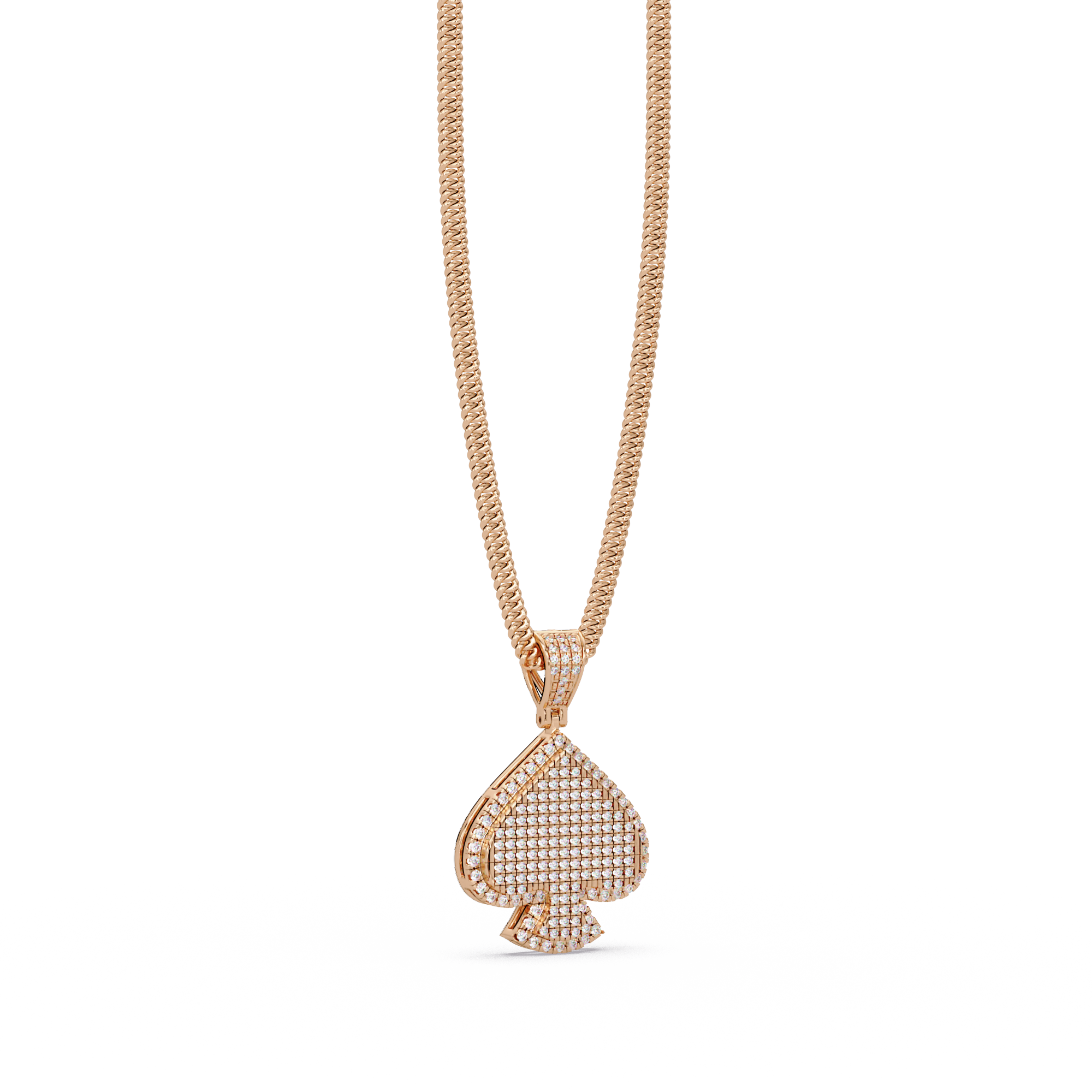 Ace of Spades VVS Moissanite Diamond Luxury Pendant