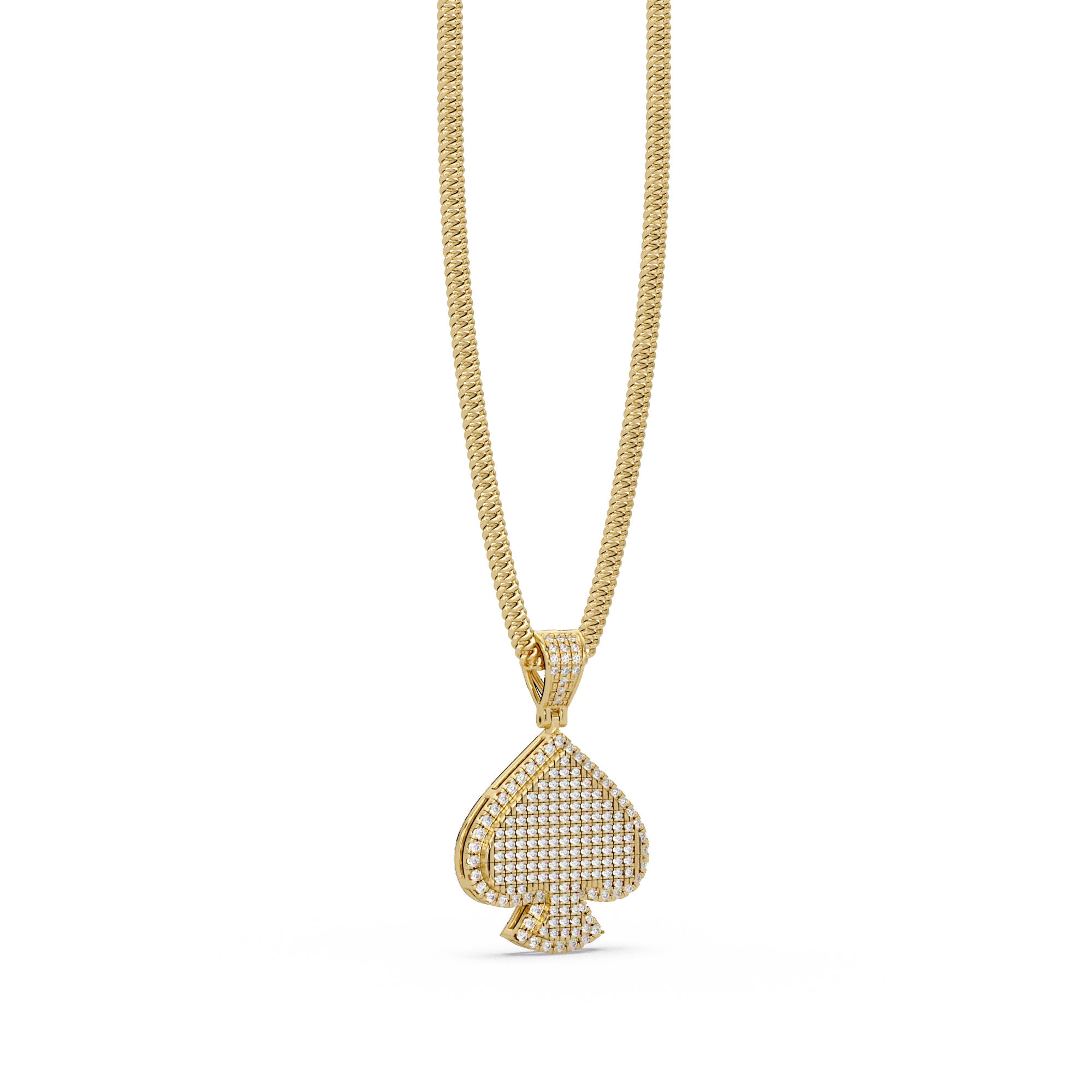 Ace of Spades VVS Moissanite Diamond Luxury Pendant