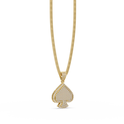 Ace of Spades VVS Moissanite Diamond Luxury Pendant