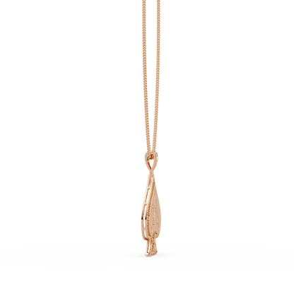 Ace “A” Font Custom  VVS Moissanite Diamond Spade Pendant Necklace