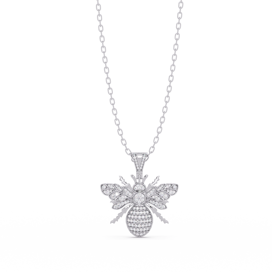 Queen Bee VVS Moissanite Diamond Pendant | Nature Inspired Jewelry
