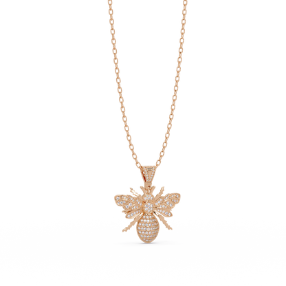 Queen Bee VVS Moissanite Diamond Pendant | Nature Inspired Jewelry
