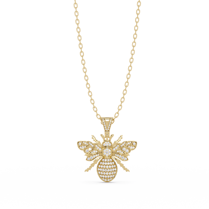 Queen Bee VVS Moissanite Diamond Pendant | Nature Inspired Jewelry