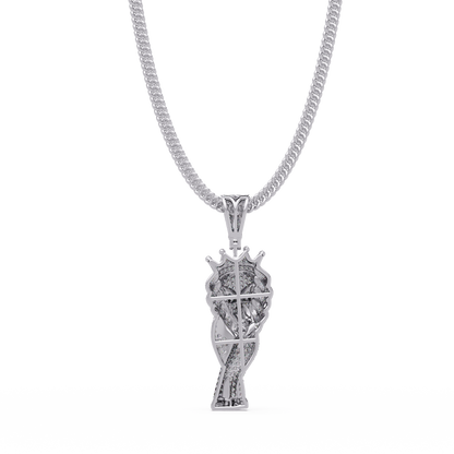 Crowned Lion King VVS Moissanite Diamond Pendant Royal Statement Jewelry