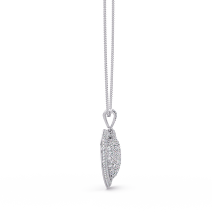 Double Heart VVS Moissanite Diamond Pendant Layered Pave Diamond Heart Jewelry