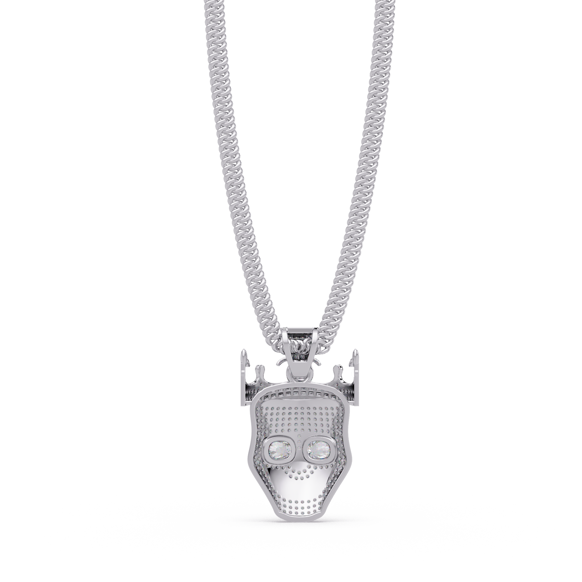 Crown Mask VVS Moissanite Diamond  Pendant Unique Hip-Hop Inspired Diamond Jewelry