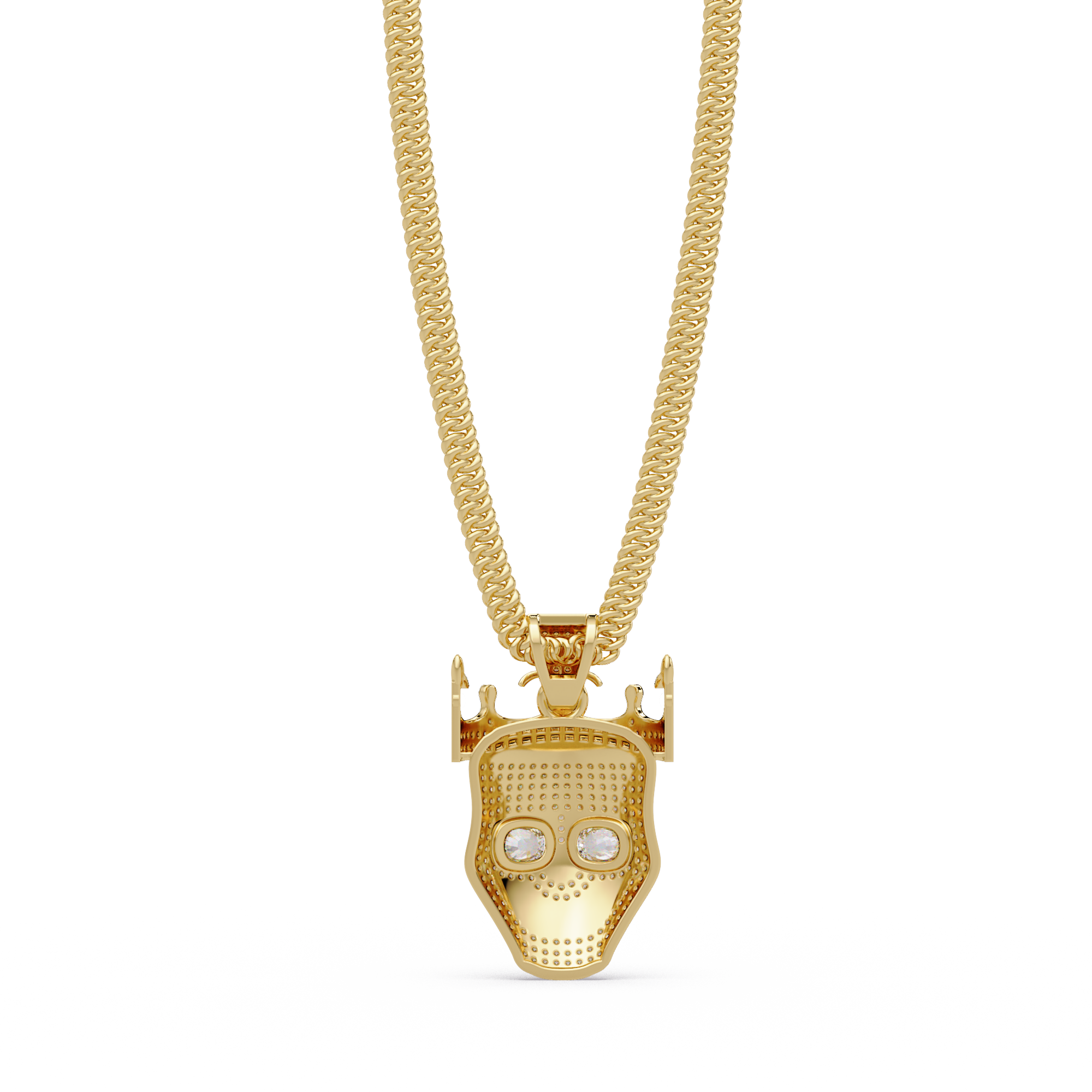 Crown Mask VVS Moissanite Diamond  Pendant Unique Hip-Hop Inspired Diamond Jewelry