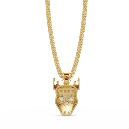 Crown Mask VVS Moissanite Diamond  Pendant Unique Hip-Hop Inspired Diamond Jewelry