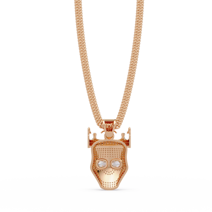 Crown Mask VVS Moissanite Diamond  Pendant Unique Hip-Hop Inspired Diamond Jewelry