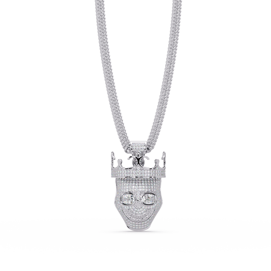 Crown Mask VVS Moissanite Diamond  Pendant Unique Hip-Hop Inspired Diamond Jewelry