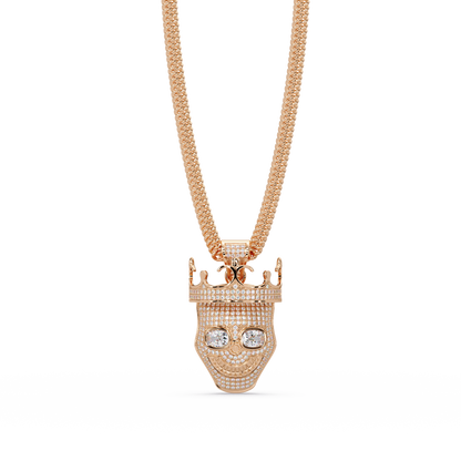 Crown Mask VVS Moissanite Diamond  Pendant Unique Hip-Hop Inspired Diamond Jewelry