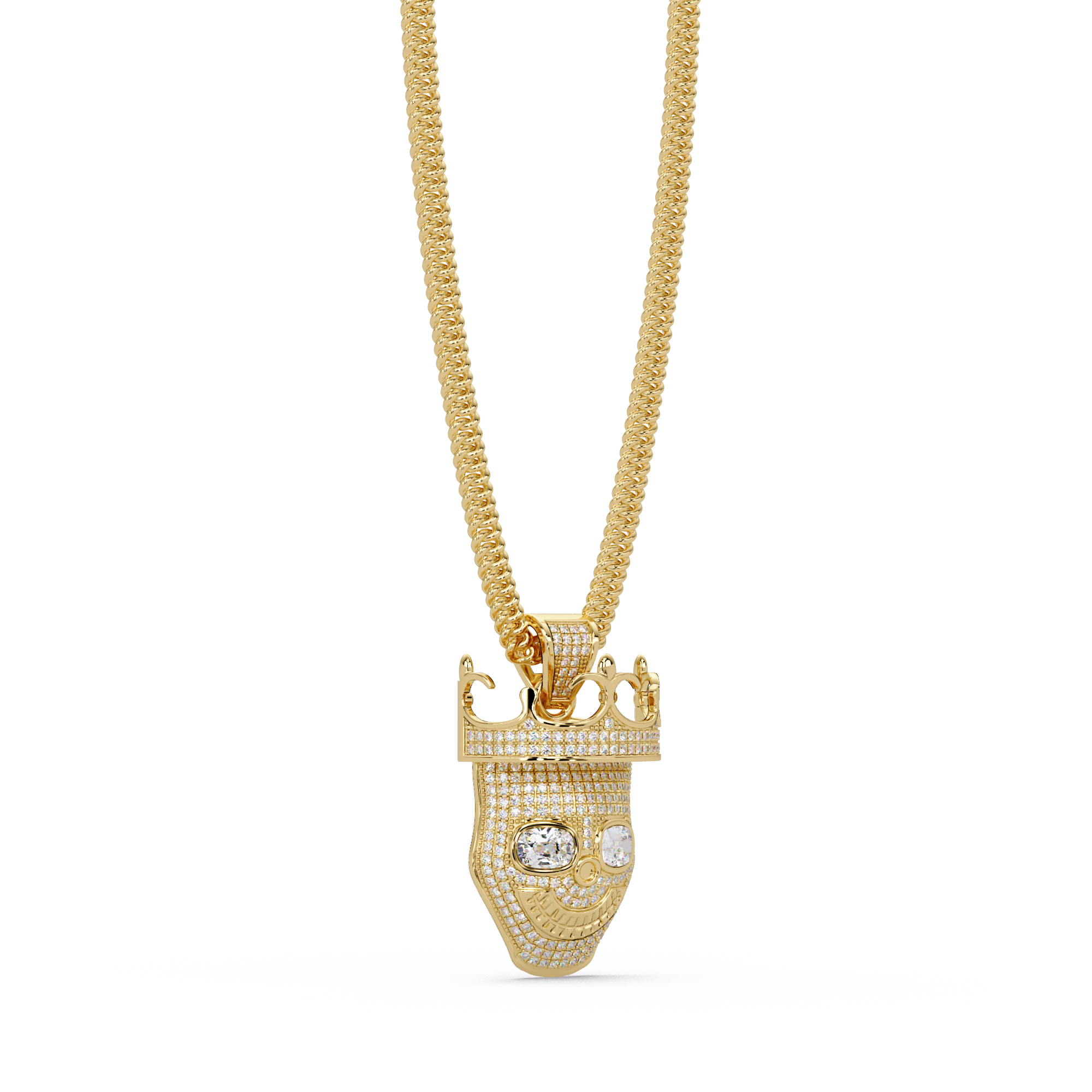 Crown Mask VVS Moissanite Diamond  Pendant Unique Hip-Hop Inspired Diamond Jewelry