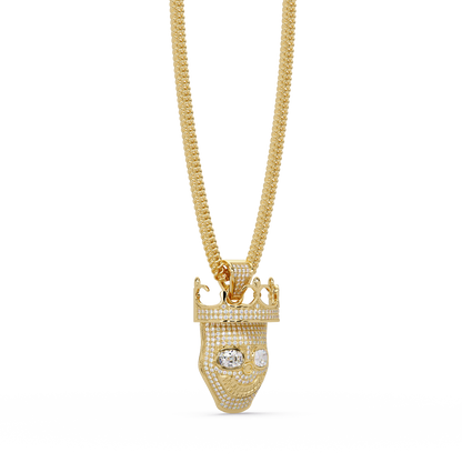 Crown Mask VVS Moissanite Diamond  Pendant Unique Hip-Hop Inspired Diamond Jewelry