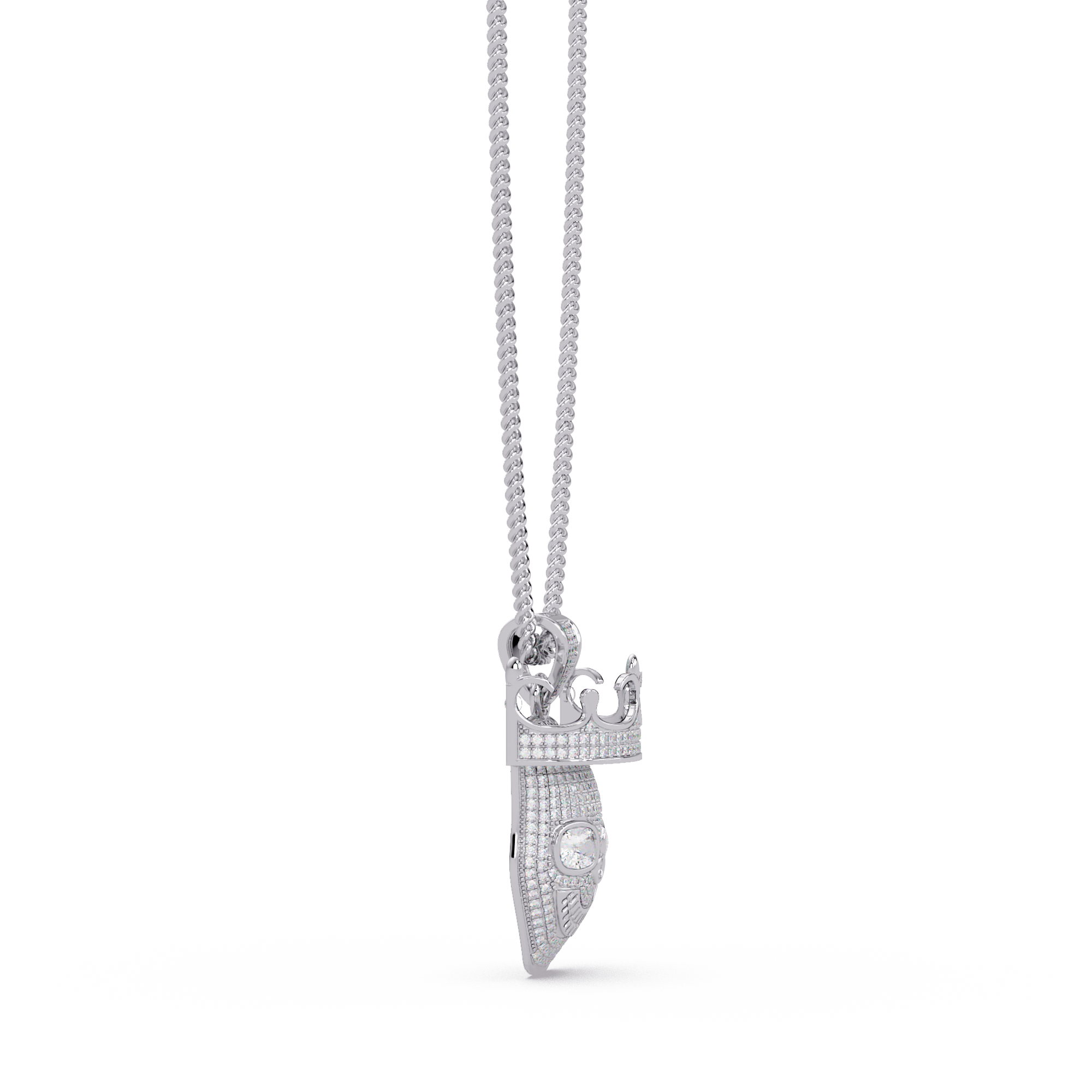Crown Mask VVS Moissanite Diamond  Pendant Unique Hip-Hop Inspired Diamond Jewelry
