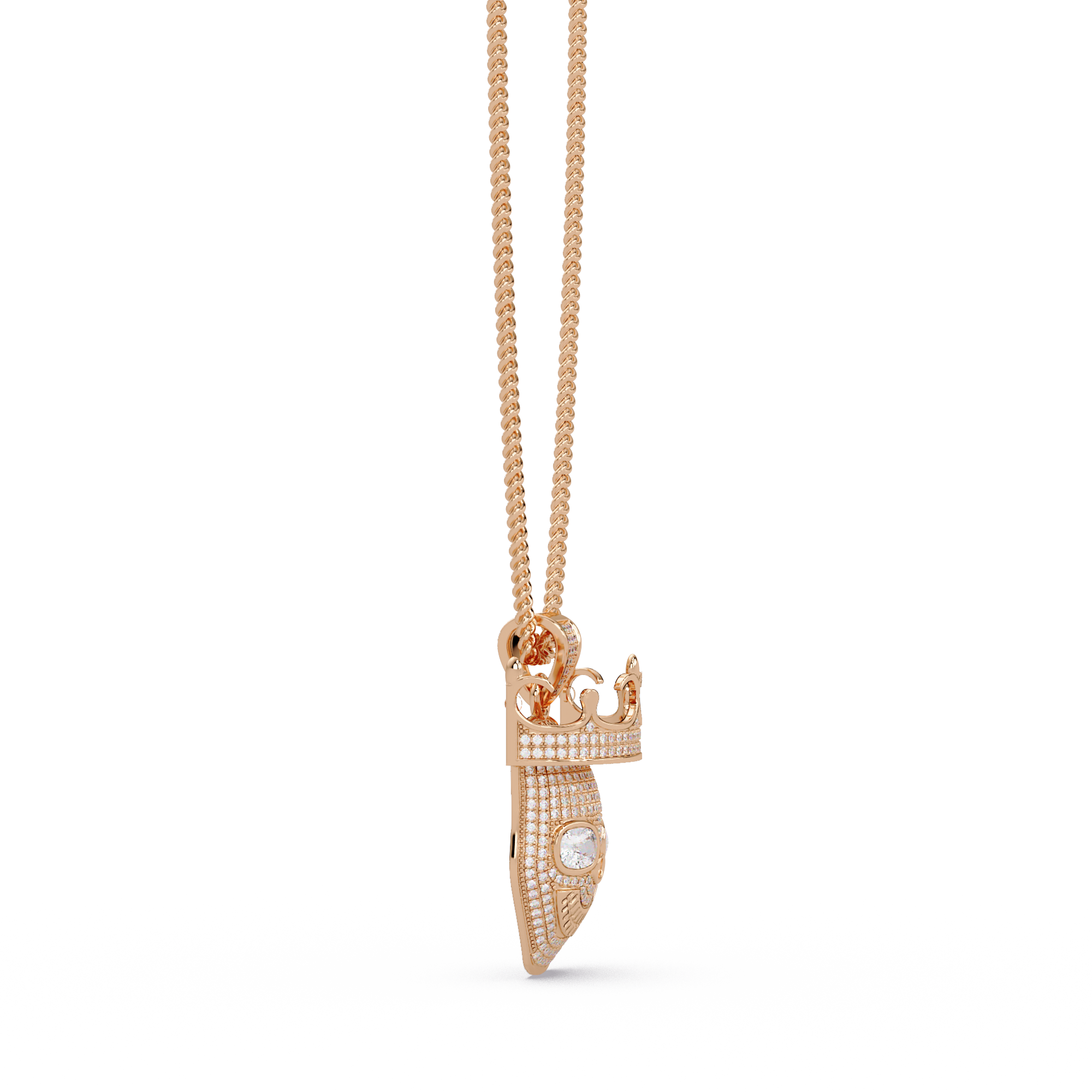 Crown Mask VVS Moissanite Diamond  Pendant Unique Hip-Hop Inspired Diamond Jewelry