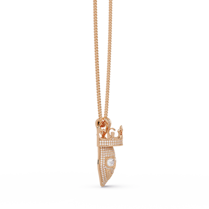 Crown Mask VVS Moissanite Diamond  Pendant Unique Hip-Hop Inspired Diamond Jewelry