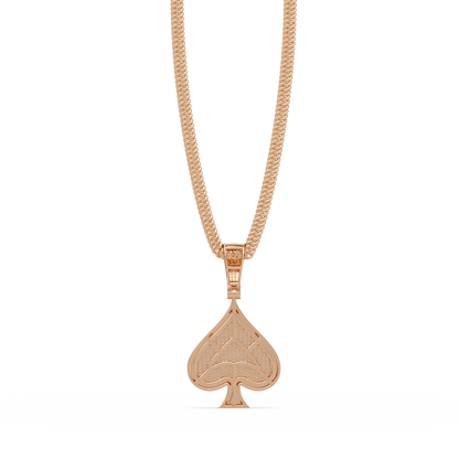 Ace of Spades VVS Moissanite Diamond Pendant Iced Out Diamond Card Symbol Jewelry