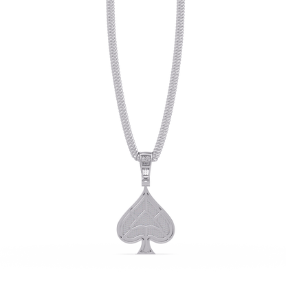 Ace of Spades VVS Moissanite Diamond Pendant Iced Out Diamond Card Symbol Jewelry