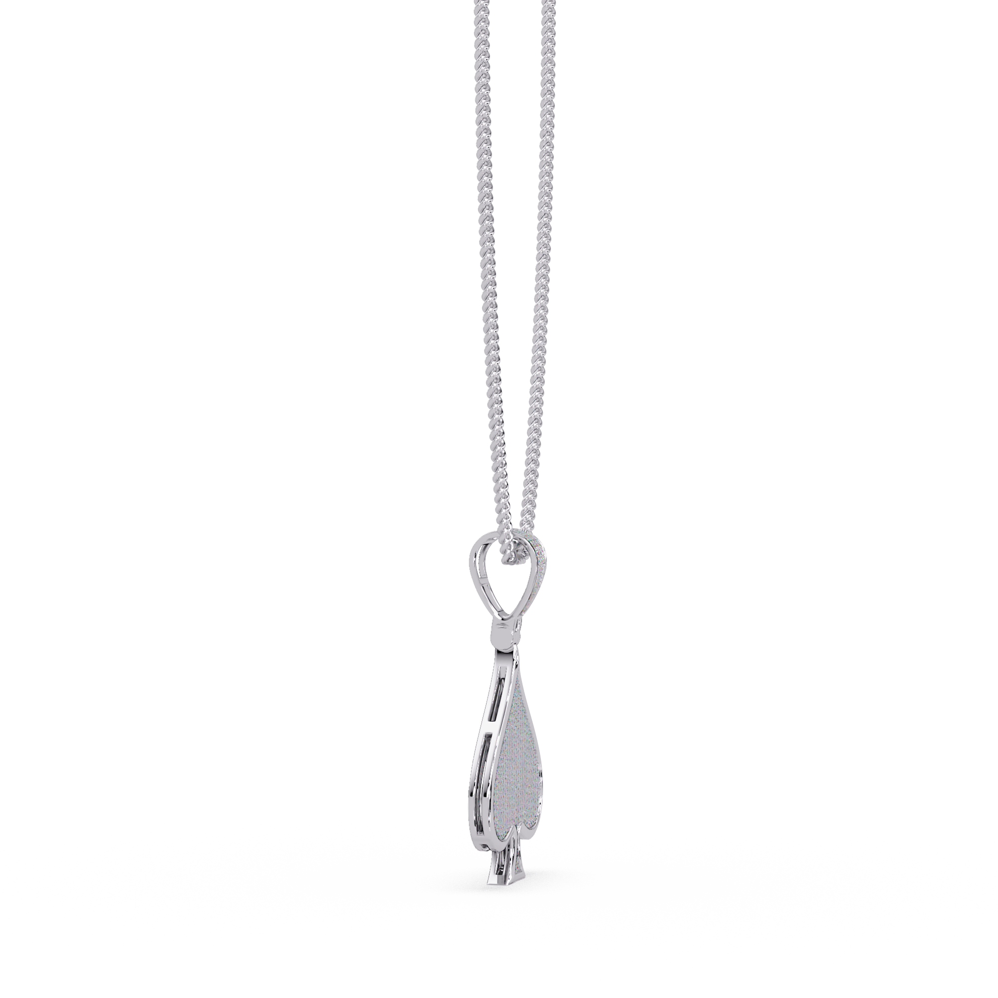 Ace of Spades VVS Moissanite Diamond Pendant Iced Out Diamond Card Symbol Jewelry