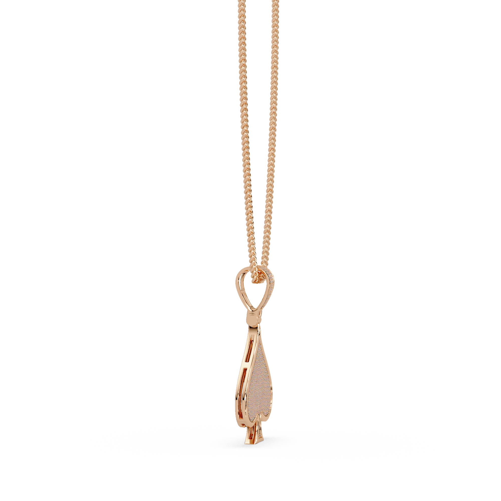 Ace of Spades VVS Moissanite Diamond Pendant Iced Out Diamond Card Symbol Jewelry