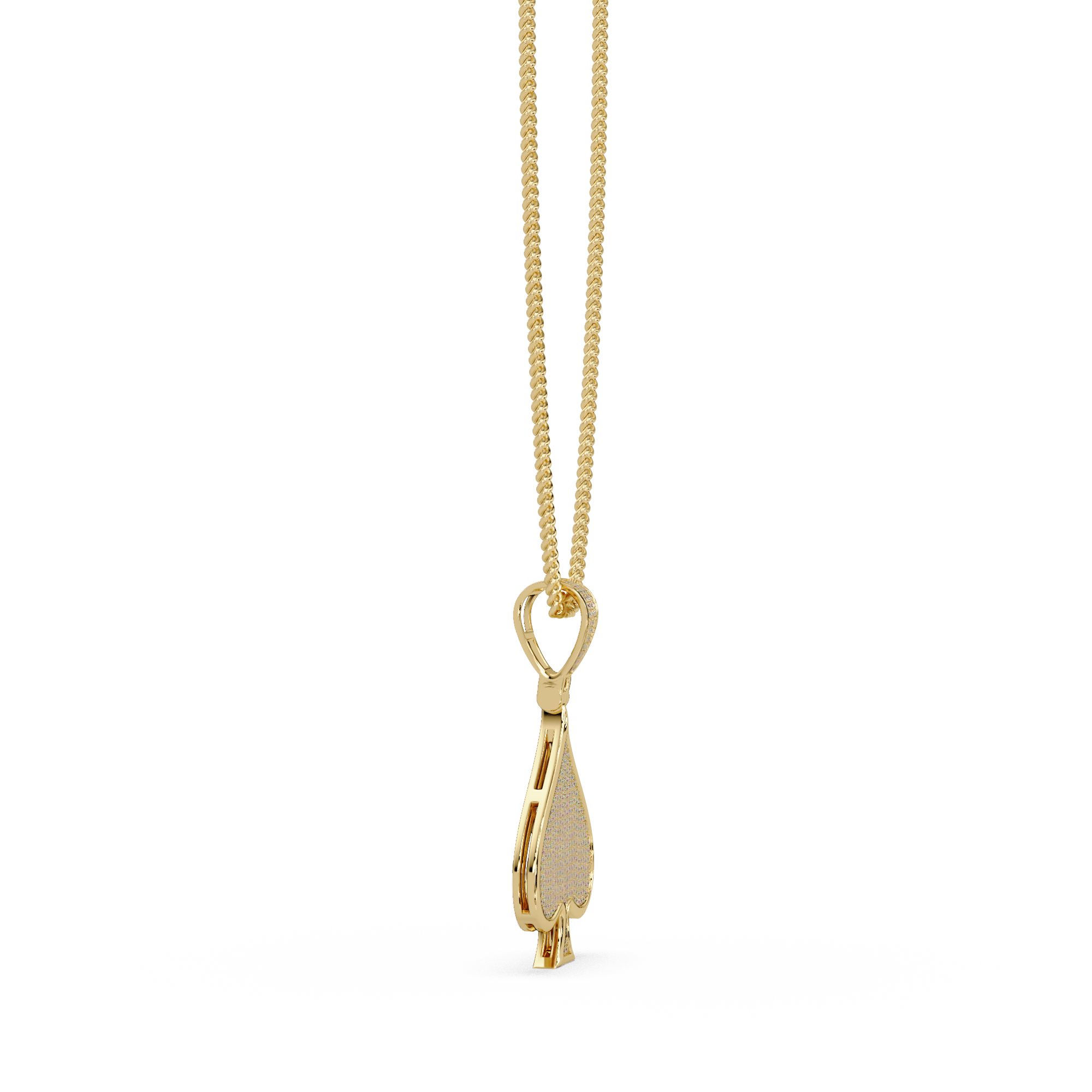 Ace of Spades VVS Moissanite Diamond Pendant Iced Out Diamond Card Symbol Jewelry