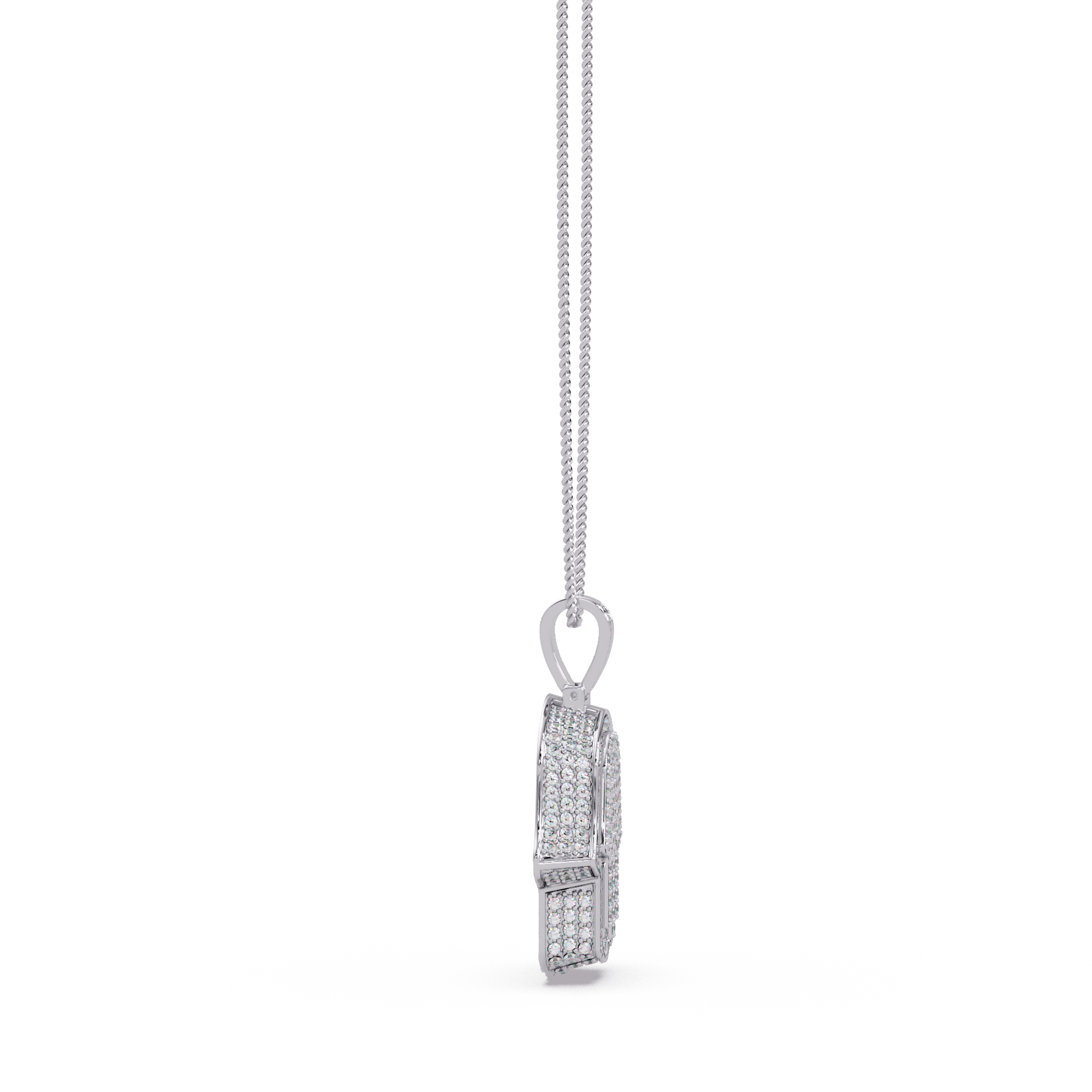 Hamsa Hand VVS Moissanite Diamond Pendant Iced Out Protection Amulet Jewelry