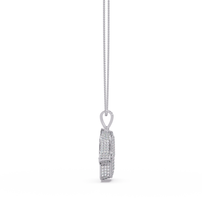 Hamsa Hand VVS Moissanite Diamond Pendant Iced Out Protection Amulet Jewelry