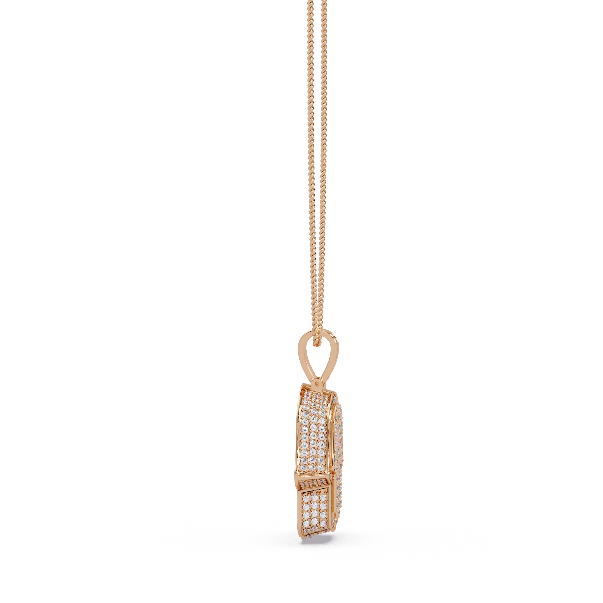 Hamsa Hand VVS Moissanite Diamond Pendant Iced Out Protection Amulet Jewelry