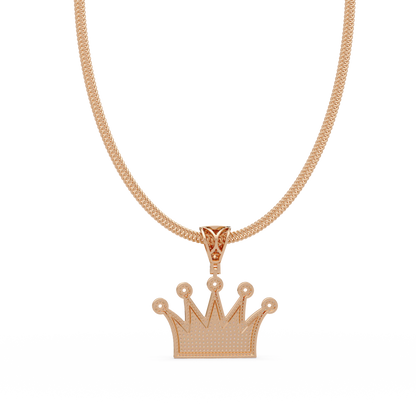 Royal Crown VVS Moissanite Diamond Pendant Iced Out King & Queen Jewelry