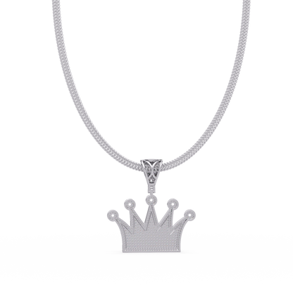 Royal Crown VVS Moissanite Diamond Pendant Iced Out King & Queen Jewelry