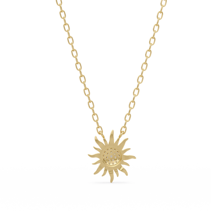 Radiant Sunburst VVS Moissanite Diamond Pendant Diamond Dazzling Sun Jewelry