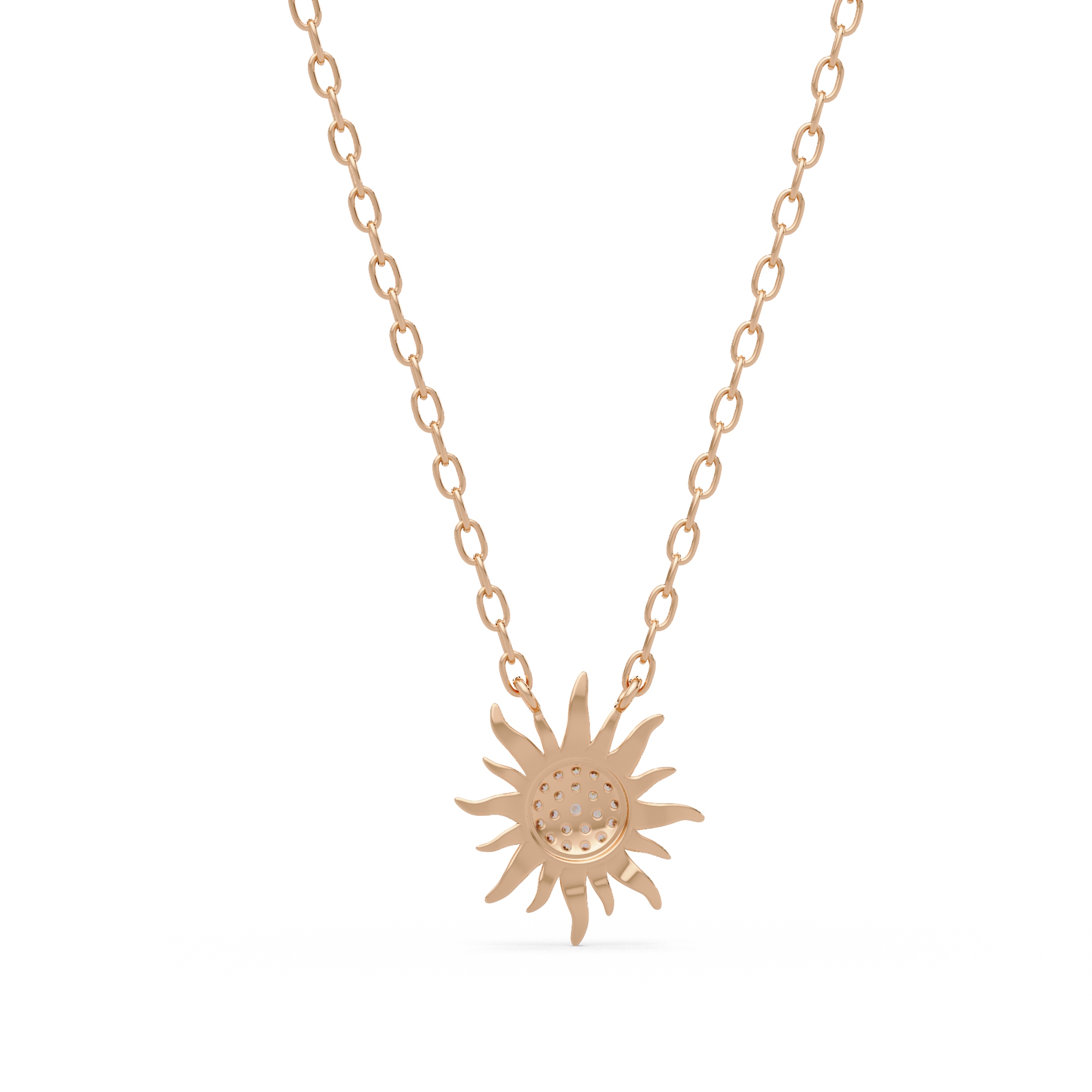 Radiant Sunburst VVS Moissanite Diamond Pendant Diamond Dazzling Sun Jewelry