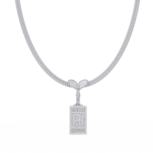 Rolls Royce Logo VVS Moissanite Diamond Unique Custom Design Pendant