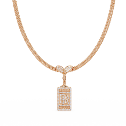 Rolls Royce Logo VVS Moissanite Diamond Unique Custom Design Pendant