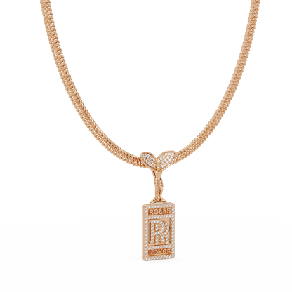 Rolls Royce Logo VVS Moissanite Diamond Unique Custom Design Pendant