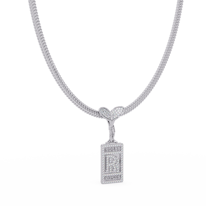 Rolls Royce Logo VVS Moissanite Diamond Unique Custom Design Pendant