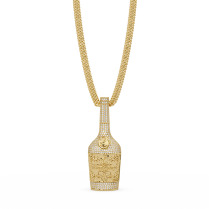 Luxury Bottle-Shaped Pendant VVS Moissanite Diamond | Hip-Hop Style