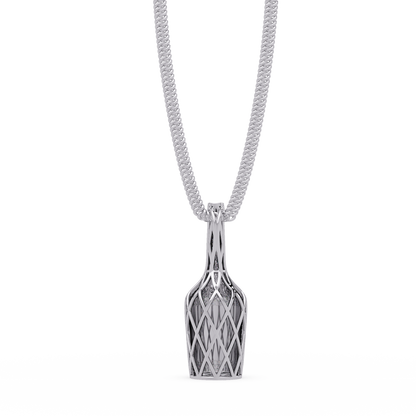 Luxury Bottle-Shaped Pendant VVS Moissanite Diamond | Hip-Hop Style