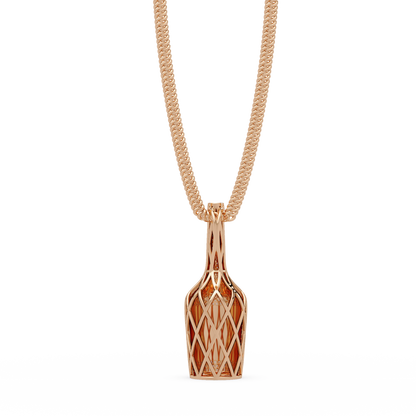 Luxury Bottle-Shaped Pendant VVS Moissanite Diamond | Hip-Hop Style