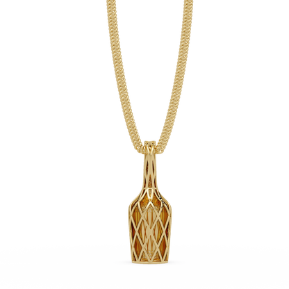 Luxury Bottle-Shaped Pendant VVS Moissanite Diamond | Hip-Hop Style