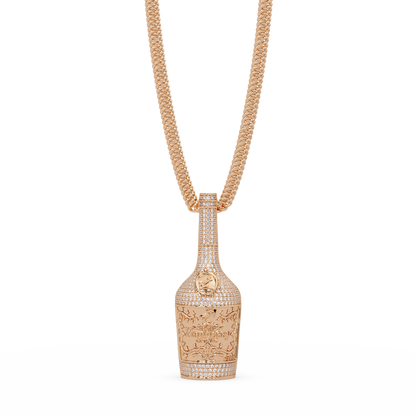 Luxury Bottle-Shaped Pendant VVS Moissanite Diamond | Hip-Hop Style