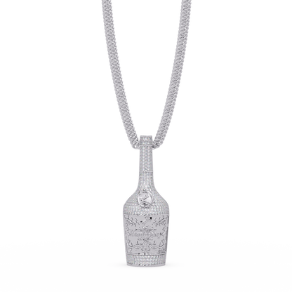 Luxury Bottle-Shaped Pendant VVS Moissanite Diamond | Hip-Hop Style