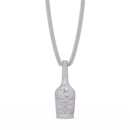 Luxury Bottle-Shaped Pendant VVS Moissanite Diamond | Hip-Hop Style