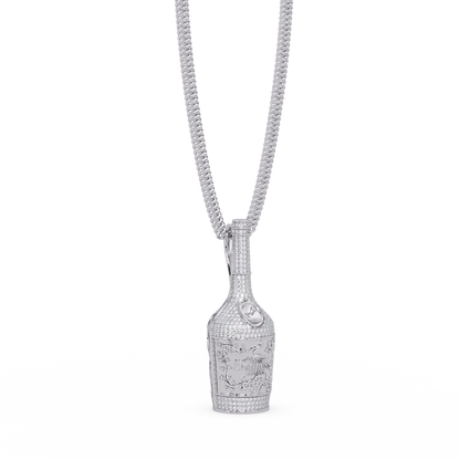 Luxury Bottle-Shaped Pendant VVS Moissanite Diamond | Hip-Hop Style