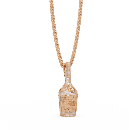 Luxury Bottle-Shaped Pendant VVS Moissanite Diamond | Hip-Hop Style