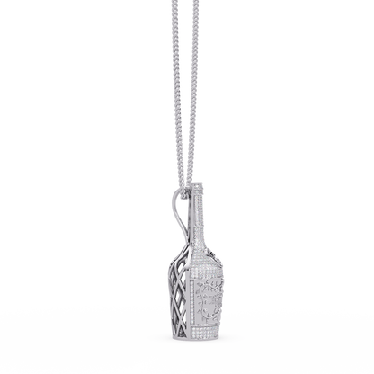 Luxury Bottle-Shaped Pendant VVS Moissanite Diamond | Hip-Hop Style